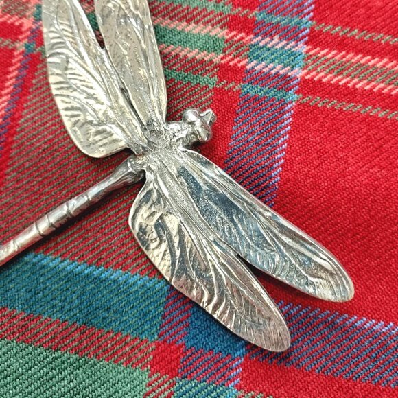 New Dragonfly Pewter Scarf Ring (Handmade in Scotland) - Picture 5 of 9